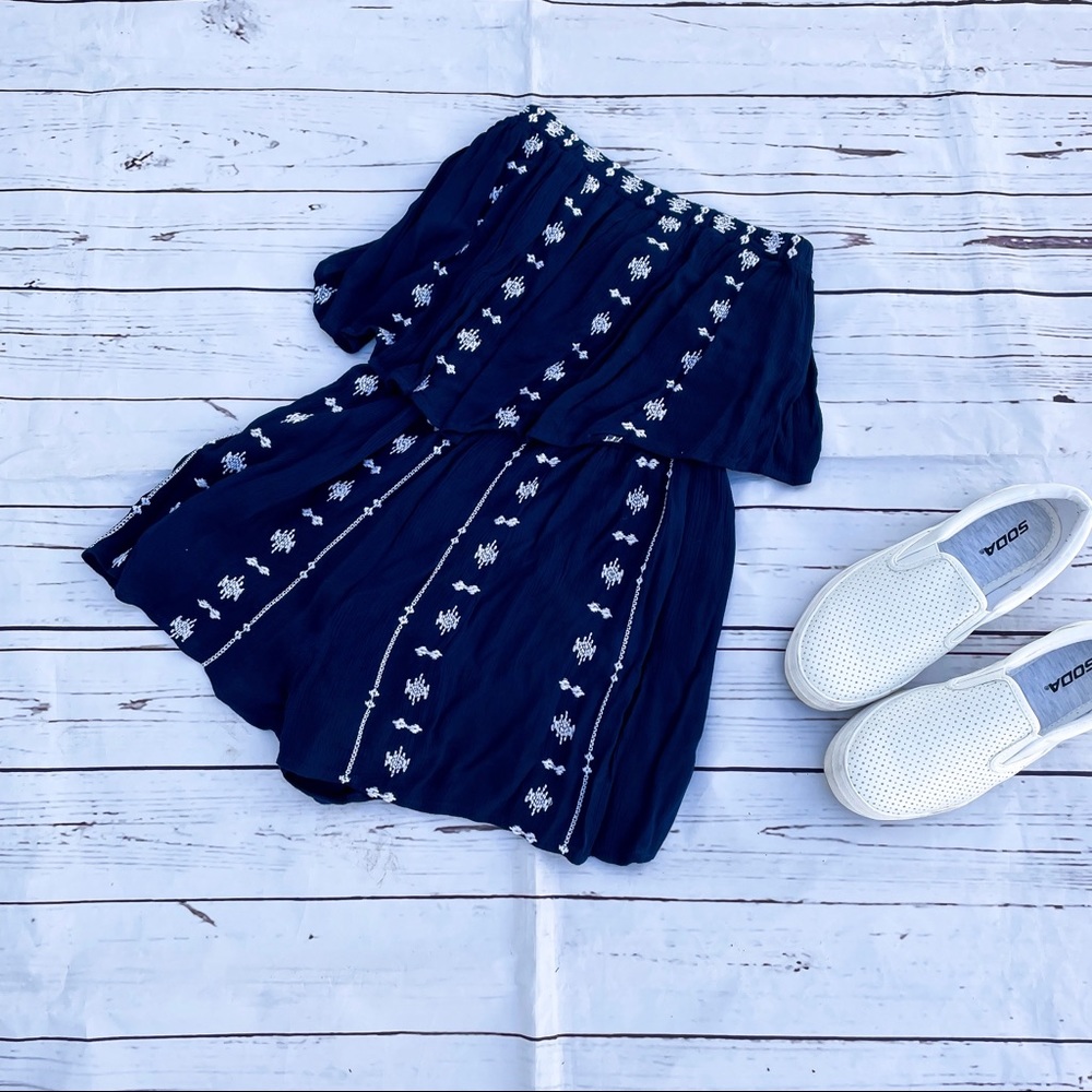 NWT Japna blue strapless romper